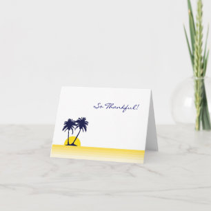Beach Palm Tree Thank You Card Bedankkaart