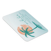 Beach Palm Tree Weddenschap Save the Date Magnets Magneet (Rechterzijde)