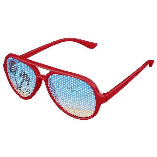 Beach Palm Trees Aviator Zonnebril (Gekanteld)