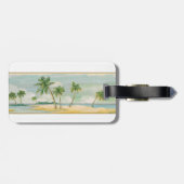 Beach Palm Trees Bagagelabel (Achterkant horizontaal)