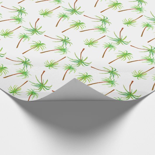 Beach Palm Trees Cadeaupapier (Hoek)