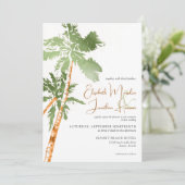 Beach Palm Trees Copper Tropical Destination Kaart (Staand voorkant)