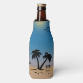 Beach Palm Trees Flesjeskoeler (Fles Voorkant)