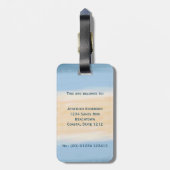 Beach Palm Trees Hammock die uitblazen Bagagelabel (Achterkant verticaal)