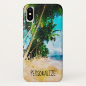 Beach Palm Trees iPhone X Hoesje (Achterkant)