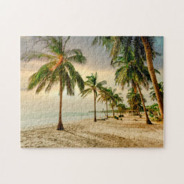 Beach Palm Trees Jigzaag Puzzle Legpuzzel