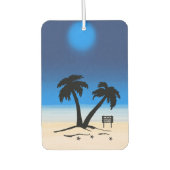 Beach Palm Trees Midnight Blue Luchtverfrisser (Voorkant)