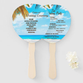 Beach, Palm Trees Ocean Destination Wedding Handwaaier