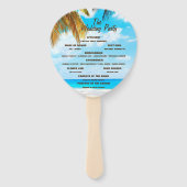 Beach, Palm Trees Ocean Destination Wedding Handwaaier (Achterkant)