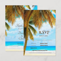 Beach Palm Trees Ocean Destination Wedding