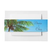 Beach Palm Trees Ocean Destination Wedding Uitnodigingen Wikkel (Voorkant Voorbeeld)