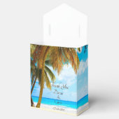 Beach, Palm Trees, Ocean Wedding Bedankdoosjes (Geopend)
