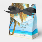 Beach, Palm Trees, Ocean Wedding Bedankdoosjes (Voorkant Zijde)
