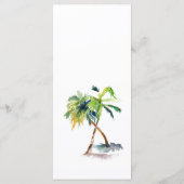 Beach, Palm Trees, Ocean Wedding Menu (Achterkant)