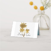 Beach, Palm Trees, Ocean Wedding Plaatskaartje (Achterkant)