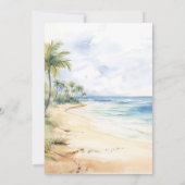 Beach Palm Trees repetitie diner en zondag brunch Kaart (Achterkant)