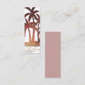 Beach Palm Trees Sunset Contactkaartje (Voorkant / Achterkant)