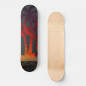 Beach Palm Trees Sunset Persoonlijk Skateboard (Voorkant)