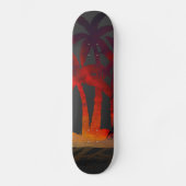 Beach Palm Trees Sunset Persoonlijk Skateboard (Voorkant)