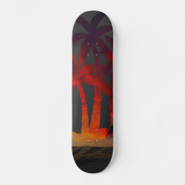 Beach Palm Trees Sunset Persoonlijk Skateboard