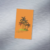 Beach Palm Trees Sunset Visitekaartje Magnet Magnetisch Visitekaartje (Voorbeeld)
