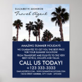 Beach Palm Trees, Travel Agent Adverteren Poster (Voorkant)