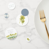 Beach Palm Trees Tropical Waterverf Wedding Confetti (Groep)