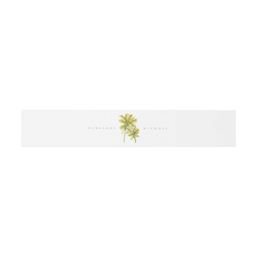 Beach Palm Trees Tropical Waterverf Wedding Uitnodigingen Wikkel (Vlak)