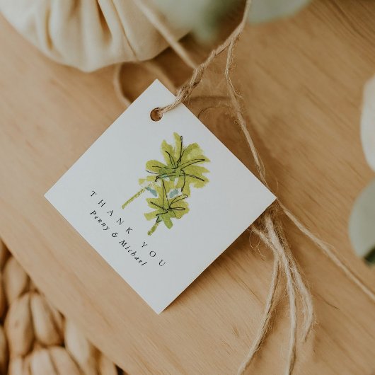 Beach Palm Trees Tropische Waterverf Dank u Bedankjes Labels