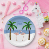 Beach Palm Trees, Verlovingen Papieren Bordje (Feest)