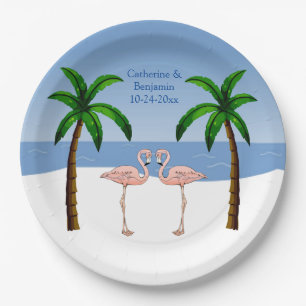 Beach Palm Trees, Verlovingen Papieren Bordje