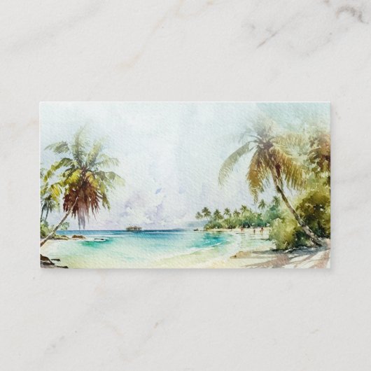 Beach Palm Trees Vrijgezellenfeest Recipe Request Informatiekaartje (Achterkant)