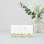 Beach Palm Trees Waterverf Bridal Registry Informatiekaartje (Staand voorkant)