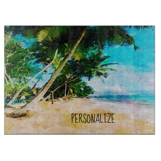 Beach Palm Trein snijvlak Snijplank (Voorkant)