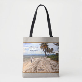 Beach Palm Tropical Destination Custom Tote Bag