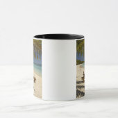 Beach, palmbomen en lounger mok (Midden)