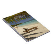 Beach, palmbomen en lounger notitieboek (Rechterzijde)