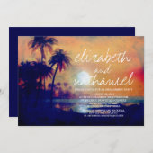 Beach Palms Licht Engagement Party - Uitnodigingen (Voorkant / Achterkant)