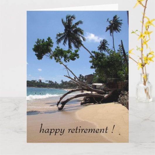 Beach Palms pensioen groot Kaart (Gele Bloem)