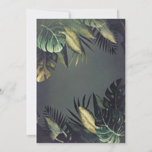 Beach Palms String Lights Verjaardag uitnodiging (Achterkant)