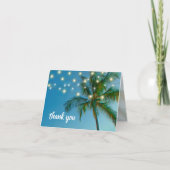 Beach Palms String Lights Weddenschap Hartelijk da Bedankkaart (Voorkant)