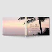 Beach Palms Sunset Hearts Weddenschap Gastenboek (Volledig)