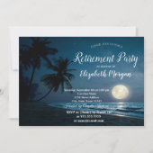 Beach Palms Sunset Retirement Party Kaart (Voorkant)