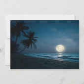 Beach Palms Sunset Retirement Party Kaart (Achterkant)