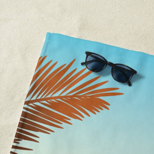 Beach Palms Sunset Strandlaken (In situ)