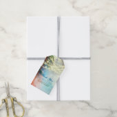 Beach Palms Waterverf bruiloft dank u Cadeaulabel (Met Touw)