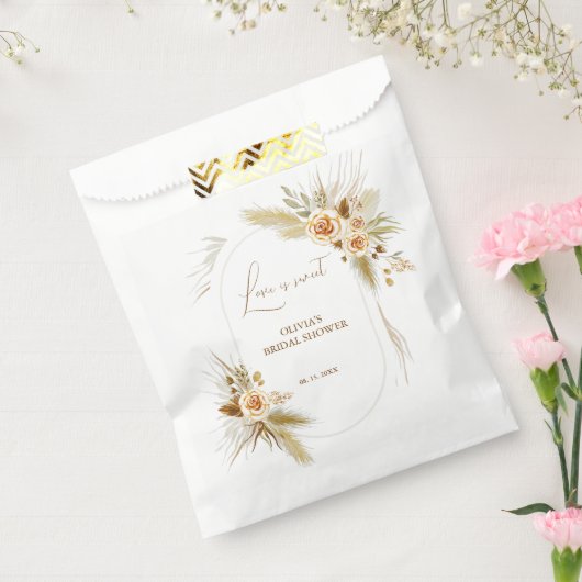 Beach pampas gras liefde is lief, neem een traktat bedankzakje (Gezegeld)