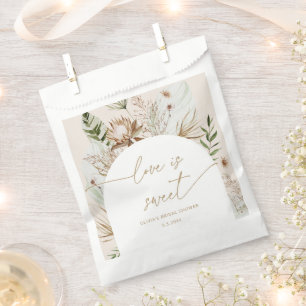 Beach pampas gras liefde is lief, neem een traktat bedankzakje
