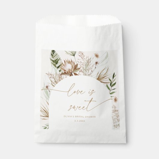 Beach pampas gras liefde is lief, neem een traktat bedankzakje (Voorkant)