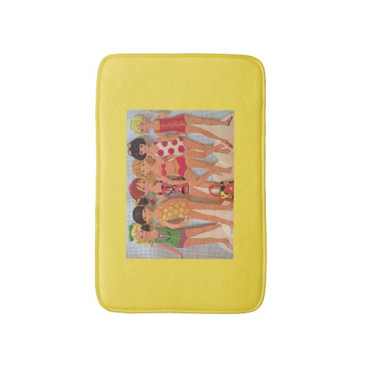 Beach Paper Doll Bath Mat (Voorkant Verticaal)
